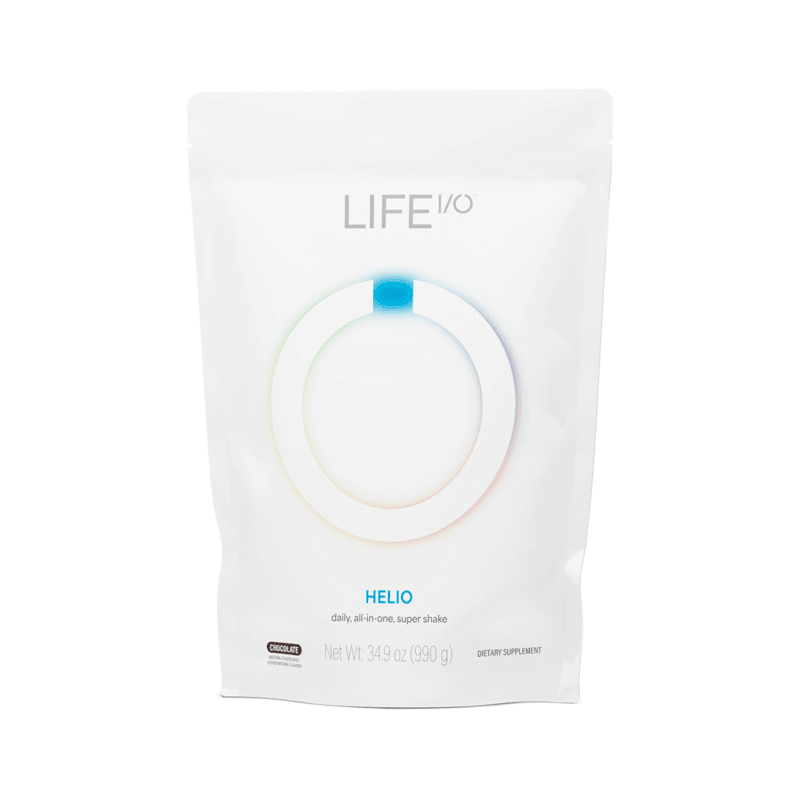 Life I/O Helio daily protein and superfood shake pouch with 30g protein and 6g fiber