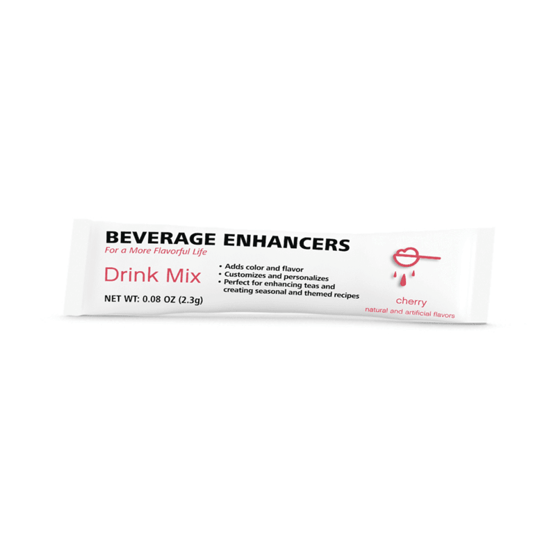 Beverage Enhancers Drink Mix Single-Serve Packets cherry flavor adds color and flavor for delicious beverages.