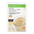 Formula 1 + PDM On The Go Protein Meal Shake Cookies 'n Cream Vanilla flavor, high protein, single serve packet.