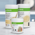 GLP-1 Nutrition Companion Classic products including Herbalife Healthy Meal, Protein Drink Mix, and Active Fiber Complex in vanilla flavor.