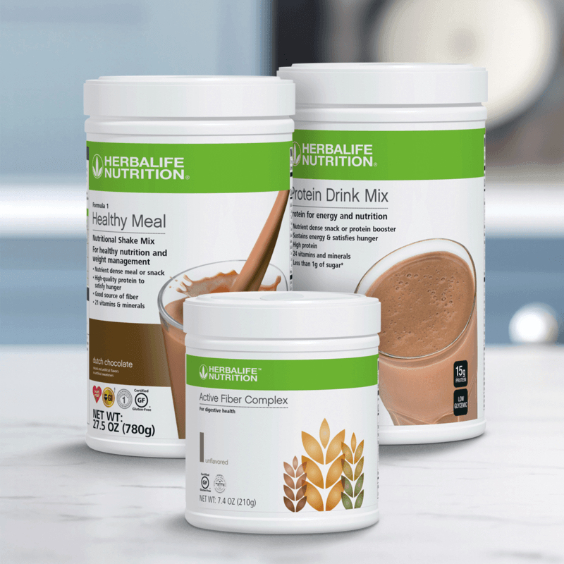 GLP-1 Nutrition Companion Classic products including Dutch Chocolate Shake and Protein Drink Mix for weight loss.