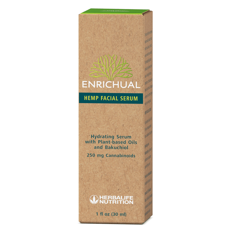 Hemp Facial Serum packaging featuring hydrating oils and cannabinoids for glowing skin.