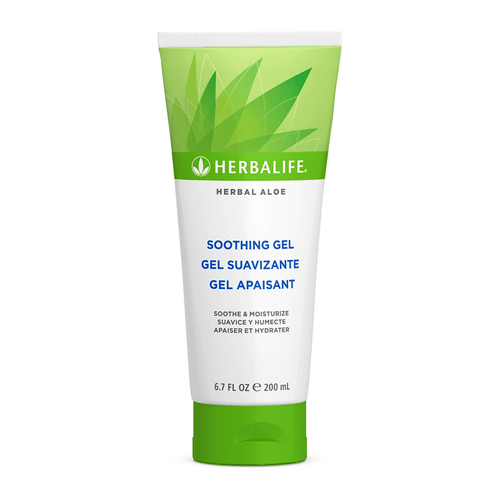 AlVivo Herbal Aloe Soothing Gel in a green tube, infused with aloe vera for moisturizing and soothing skin.