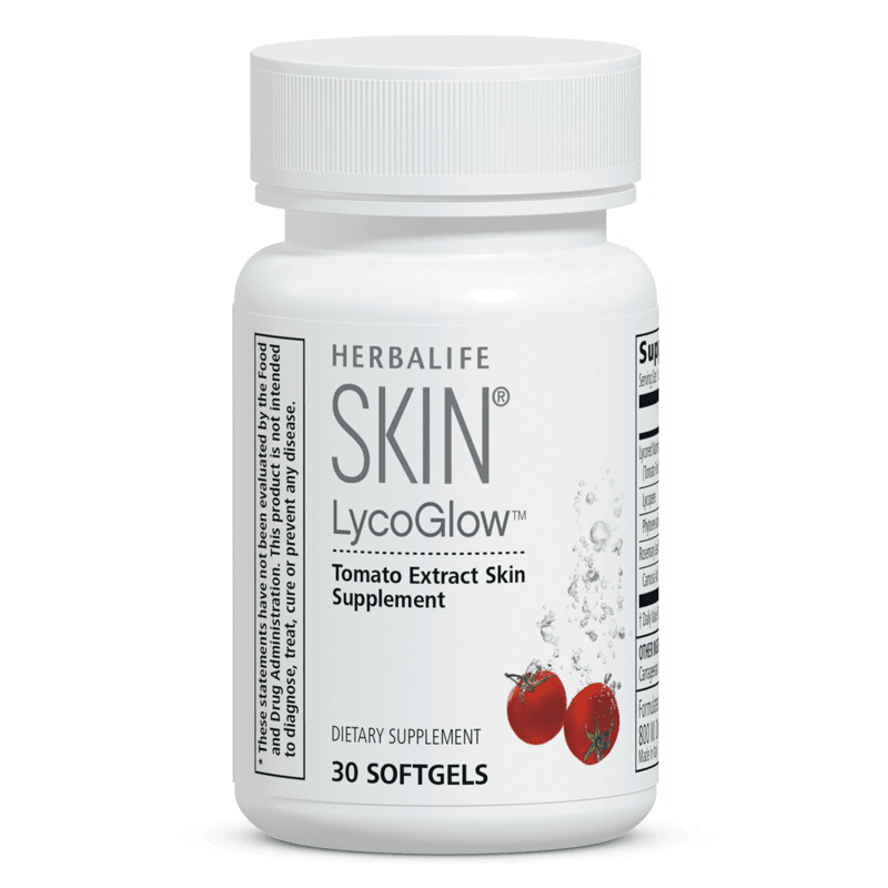AlVivo LycoGlow: Inner Skin Radiance & Antioxidant Boos - Herbalife SKIN tomato extract supplement bottle