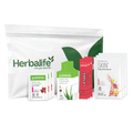 AlVivo Mega Tea Discovery Kit: Boost Focus, Radiance containing Herbalife products for hydration and health.
