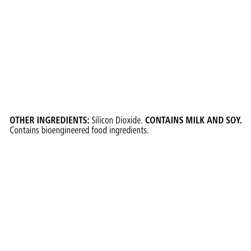 Ingredient list for Prolessa Duo, including Silicon Dioxide, milk, and soy, indicating bioengineered food ingredients.