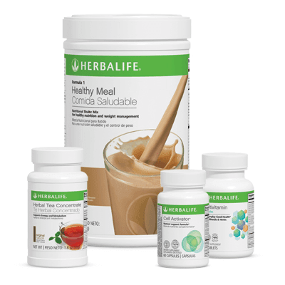 AlVivo Quickstart Program with Herbalife Formula 1 Healthy Meal nutritional shake and supplements for weight management.