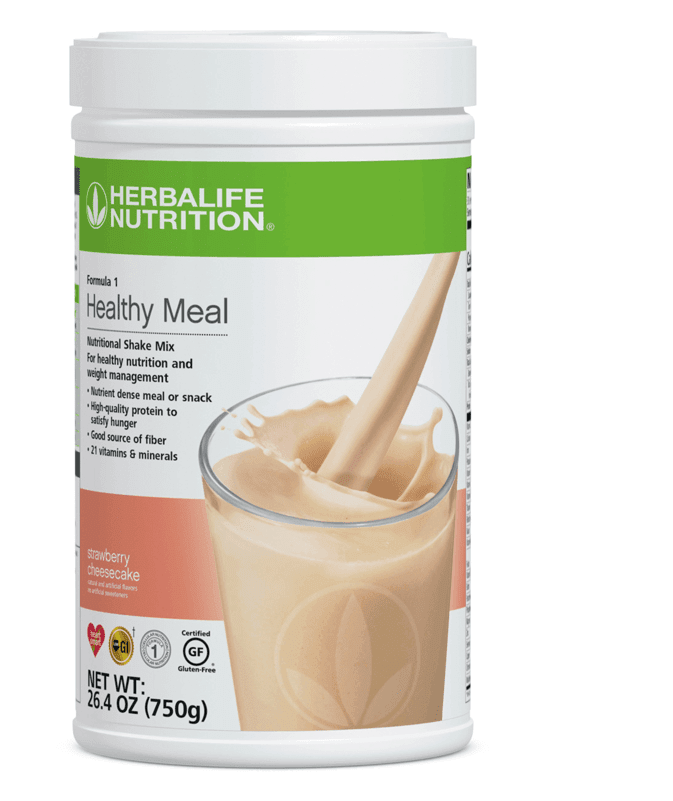 Formula 1 Healthy Meal Nutritional Shake Mix in Strawberry Cheesecake flavor for nutritious meals and balanced nutrition.