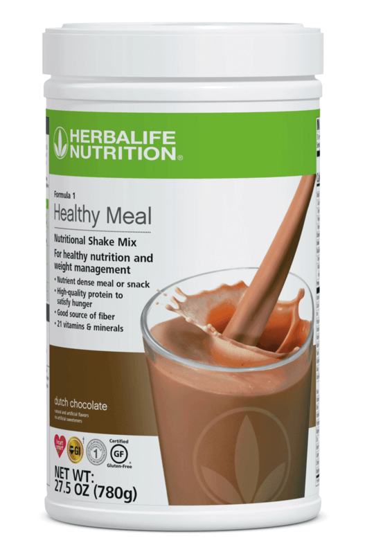 Formula 1 Healthy Meal Nutritional Shake Mix in Dutch Chocolate flavor, packed with vitamins and minerals for healthy nutrition.