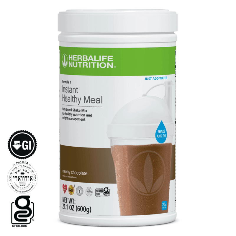 Formula 1 Instant Healthy Meal Nutritional Shake Mix in Creamy Chocolate flavor, perfect for on-the-go healthy nutrition.