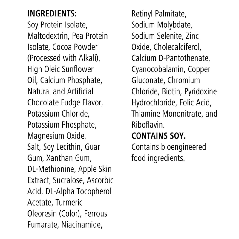 Ingredients list for Formula 1 Instant Healthy Meal Nutritional Shake Mix including protein, vitamins, and minerals.