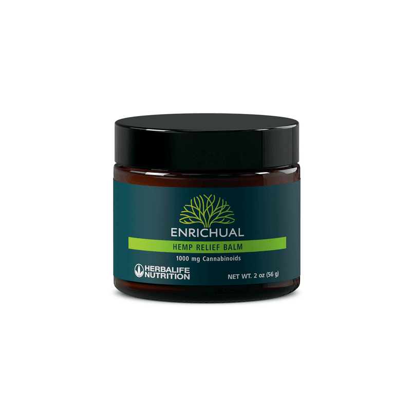 Hemp Relief Balm: 1000mg Cannabinoids Soothe in a jar by Enrichual for soothing relief.