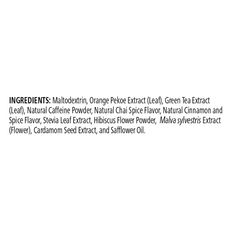 Herbal Tea Concentrate: 30 Packets ingredients list including natural extracts and caffeine.