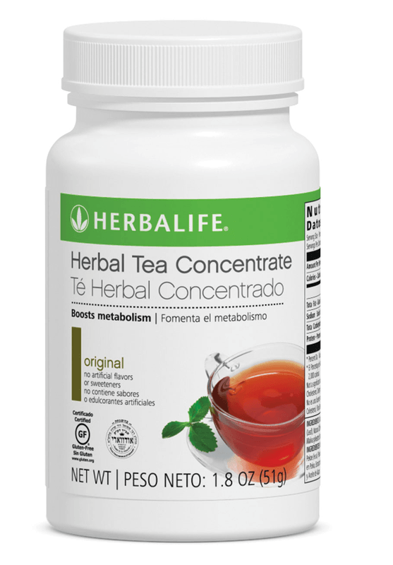 Herbal Tea Concentrate bottle with refreshing tea, boosts metabolism, low-calorie herbal blend.