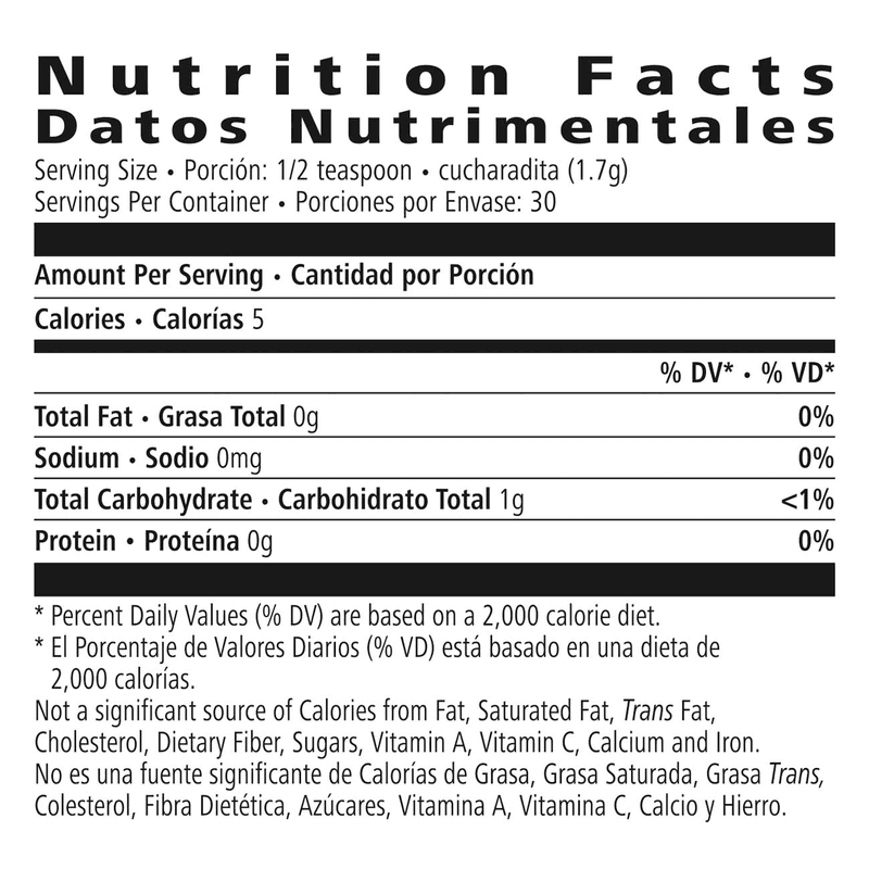 Nutrition Facts label for Herbal Tea Concentrate detailing calories, fats, carbohydrates, and proteins.
