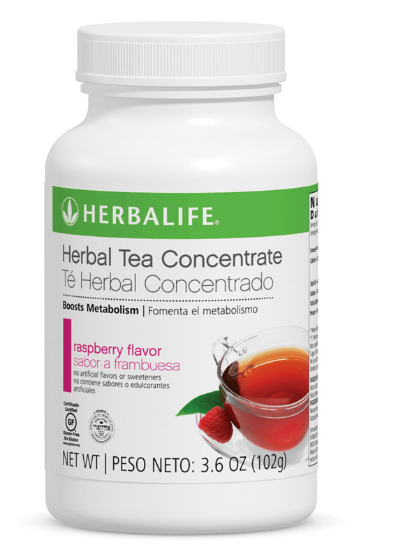 Herbal Tea Concentrate 3.6 OZ in Raspberry flavor, boosts metabolism and energizes with 85 mg caffeine per serving.