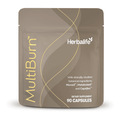 AlVivo's MultiBurn dietary supplement packaging with 90 capsules and clinically-studied ingredients.