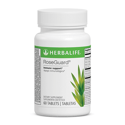 RoseGuard: Immune Support & Antioxidant Vitamins bottle with 60 tablets for immune system support and antioxidants.