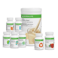 Ultimate Program Herbalife kit with Snack Defense, Aminogen, and nutritional products for weight management in French Vanilla flavor.