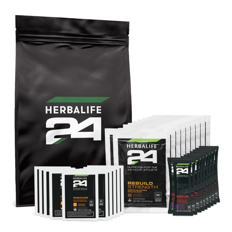 Workout On-the-Go Kit: (10 Count) featuring Herbalife24 products for fitness training and recovery.