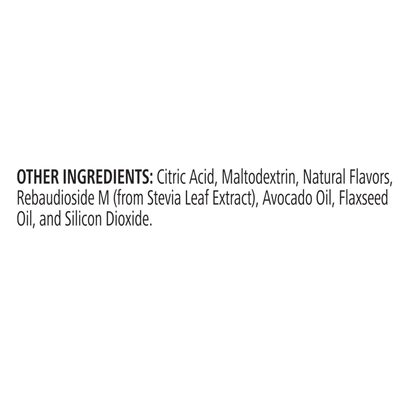 Best Defense: Ultimate Immune Support ingredient list including natural flavors and stevia extract.