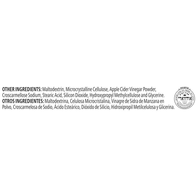 Other ingredients in Cell-U-Loss®: 90 Tablets, including maltodextrin and apple cider vinegar powder.