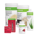 Day One - Kickstart Your Wellness Journey Today, Herbalife nutrition product bundle including protein mix and meal shake.