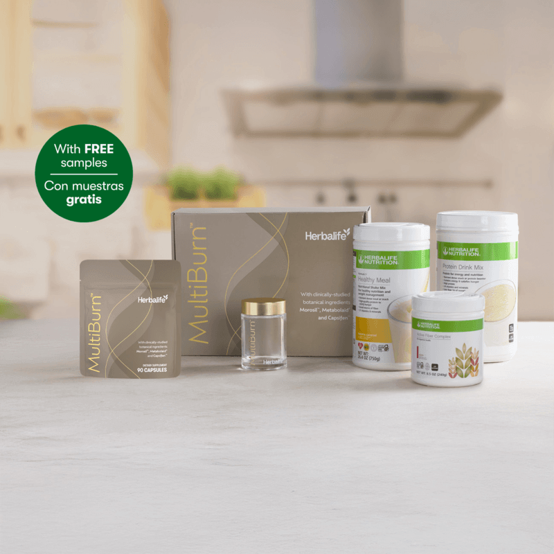 Evolve Weight Loss Program - Implies guaranteed weight loss results featuring MultiBurn™, Healthy Meal, and Protein Drink Mix.