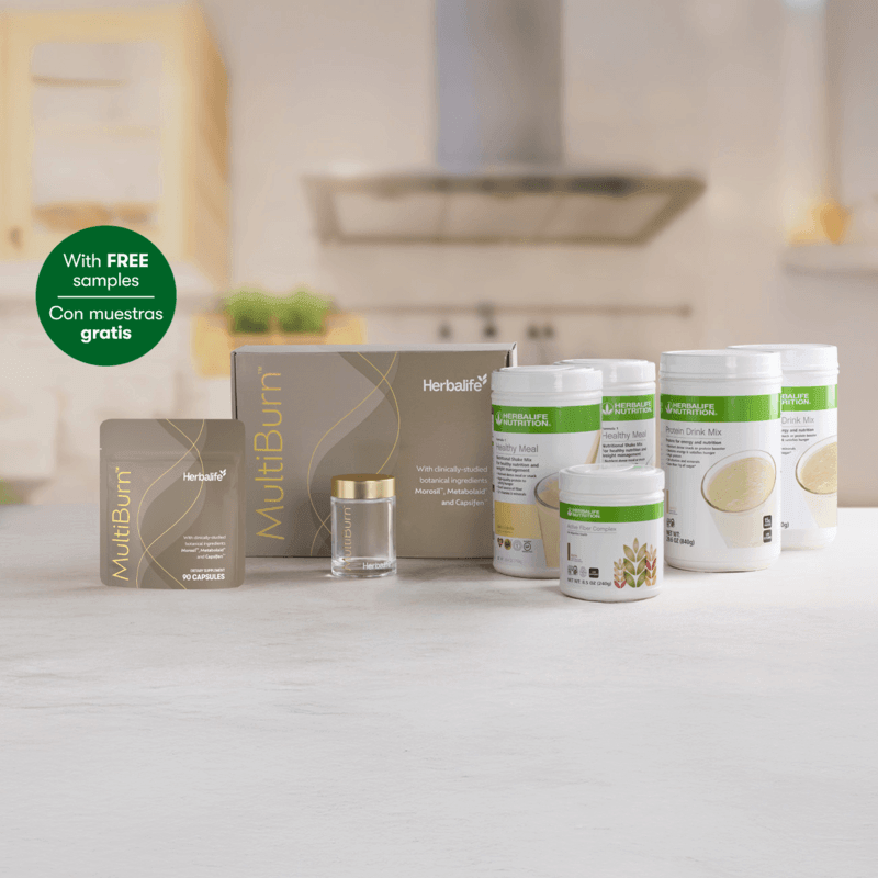Evolve Weight Loss Program - Implies guaranteed weight loss results with MultiBurn™, Healthy Meal, and Protein Mix.