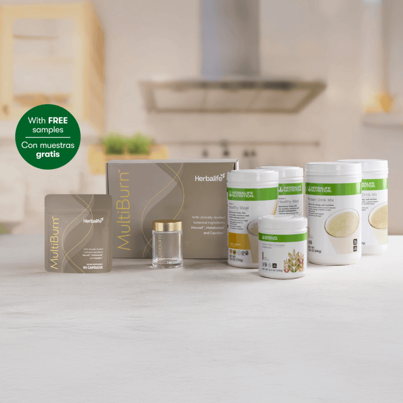 Evolve Weight Loss Program - Implies guaranteed weight loss results featuring MultiBurn™ and Herbalife products.