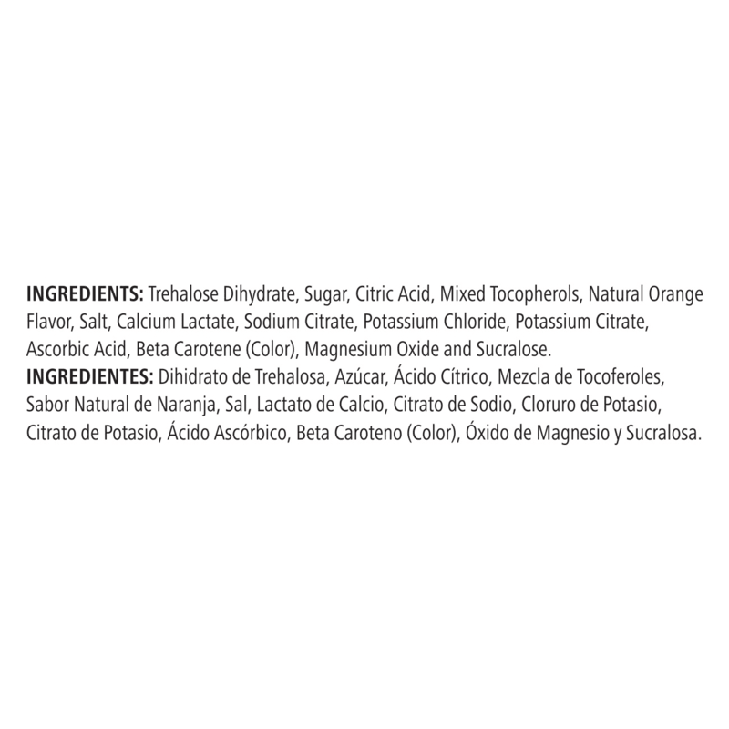 H³O Fitness Drink Orangeade 15 Packets | Rapid Hydration ingredients list including electrolytes and vitamins.