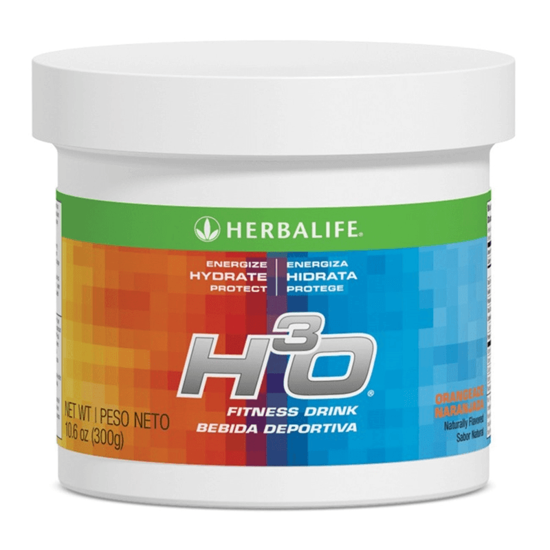 H³O Fitness Drink: Orangeade Canister 10.6 Oz. for hydration and energy during workouts.