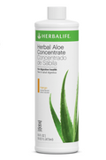 Herbal Aloe Concentrate in mango flavor, 16 oz bottle for digestive health, gluten-free with premium aloe vera.