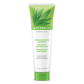 Herbal Aloe Strengthening Shampoo in a tube with green design, promotes clean and hydrated hair.