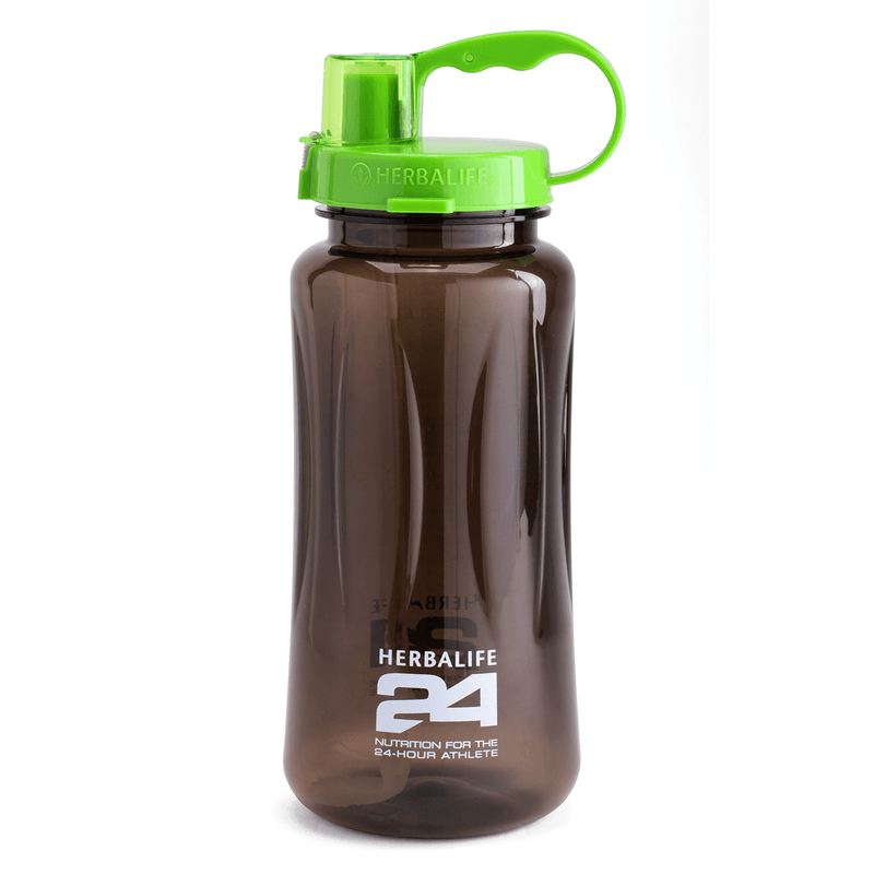Herbalife24 Mega Water Bottle 60oz | BPA-Free HydrationWater with a green lid and ergonomic handle.