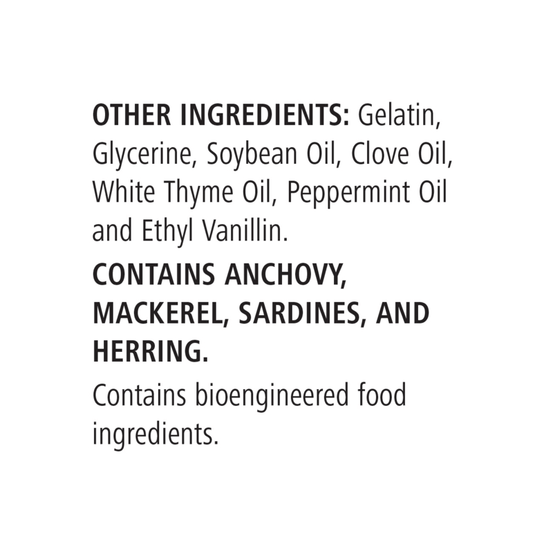 Herbalifeline® ingredients list includes gelatin, glycerine, soybean oil, and fish oils like anchovy and sardines.
