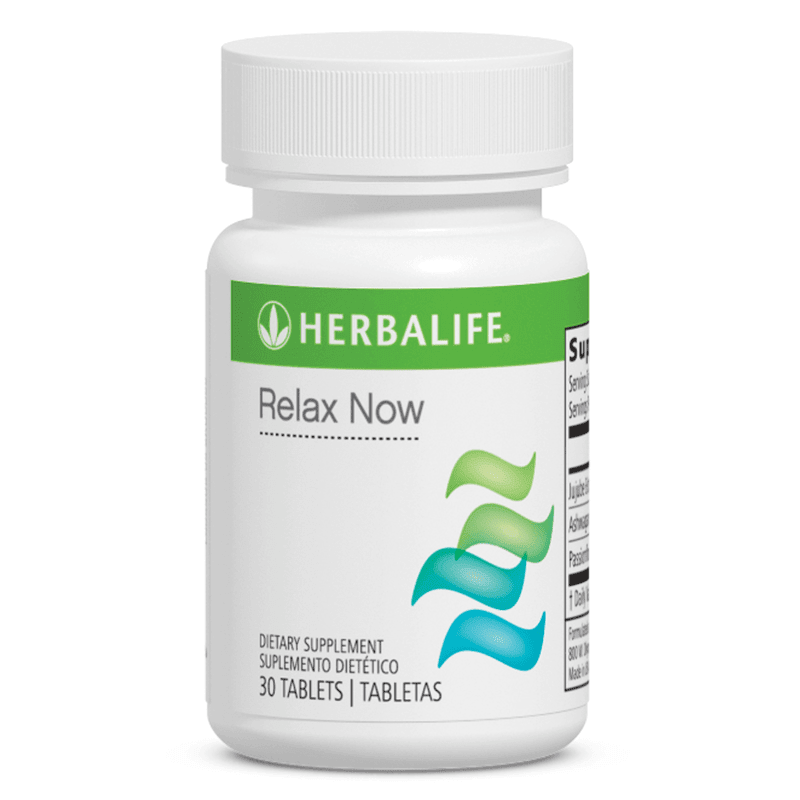 Relax Now: 30 Tablet dietary supplement by Herbalife for stress management and healthy mood maintenance.