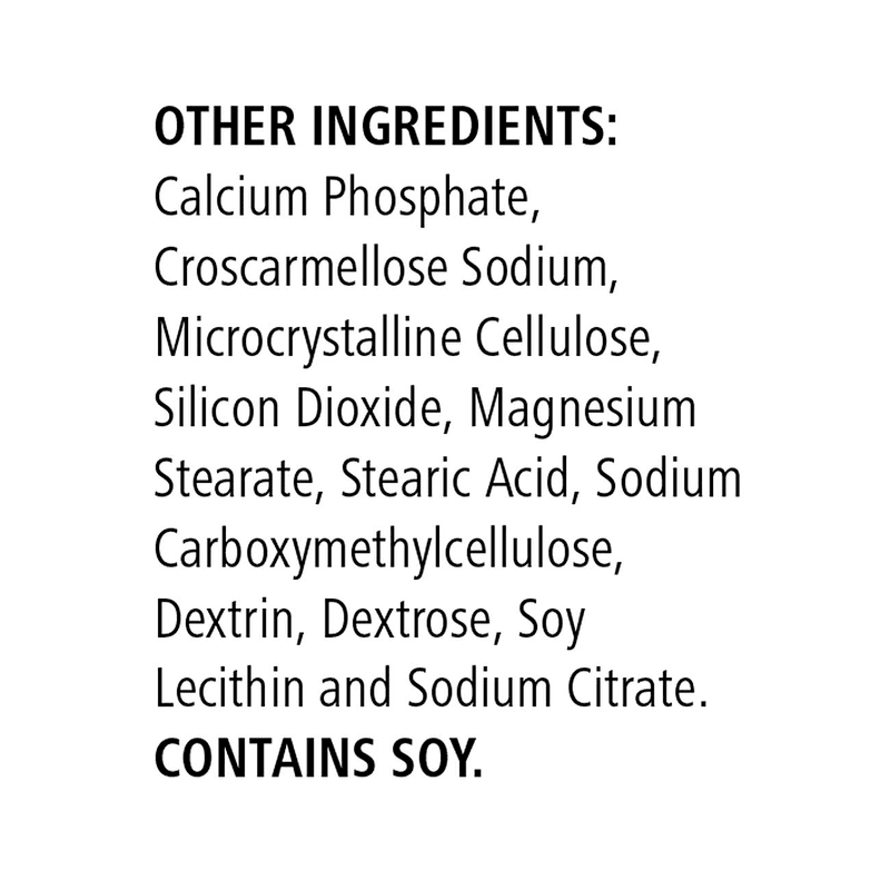 Other ingredients in Relax Now: 30 Tablet including soy, calcium phosphate, and more.
